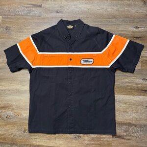 Vintage Harley Davidson Biker Button Up Shirt